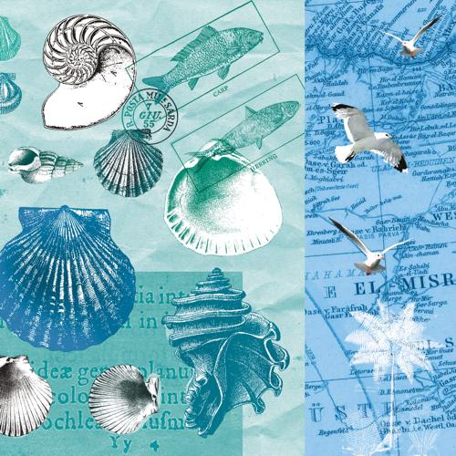 Салфетки NOUVEAU 33 см х 33 см - Antique Shells