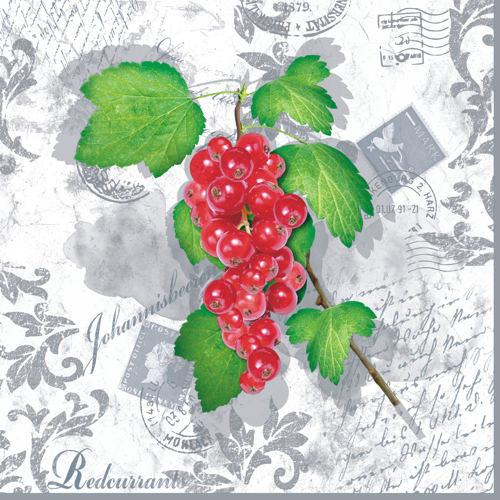 Пакет салфетки-NOUVEAU*** 33х33см - Red Currant