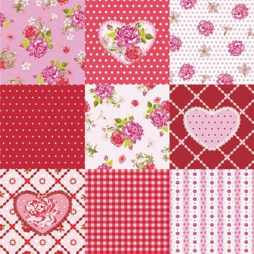 Салфетки NOUVEAU 33 см х 33 см - Rosy Heart