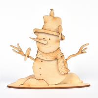 3D Снежен човек с птички