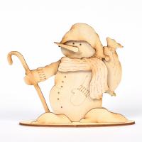 3D Снежен човек с бастунче