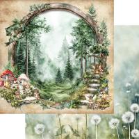 Двустранна дизайнерска хартия 190гр-The world of fairies