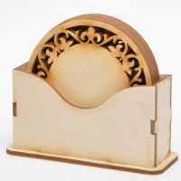 Подложки за чаши Флорална- 6 бр. d=10см